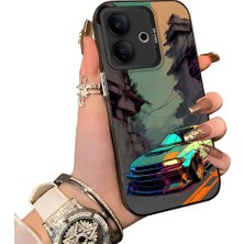 HONTINGA Vivo V60 Lite 5g ile Uyumlu Kılıfı Silikon Kenar Sert Arka Düşüme Önleyici Basitlik Anti Düşme Kamera Korumali Klasik Araba Desen Telefon Kılıfı Kadın ve Erkek Için Uygundur K1-0615