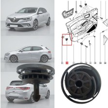 Zetoto Mégane 4 Iv 2016-2024 B9 Iç Döşeme Kapı Pano Klipsi 2 Adet