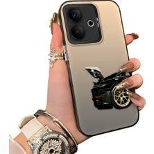HONTINGA Vivo V60 Lite 5g ile Uyumlu Kılıfı Silikon Kenar Sert Arka Düşüme Önleyici Basitlik Anti Düşme Kamera Korumali Spor Araba Desen Telefon Kılıfı Kadın ve Erkek Için Uygundur K1-0611