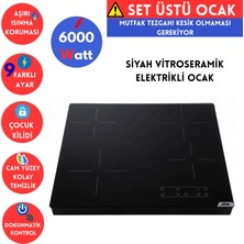 Afm Tech Fc-06 Siyah Tezgah & Set Üstü  Vitroseramik Elektrikli Ocak / Dokunmatik Dijital Gösterge