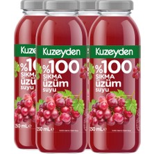 Kuzeyden %100 Sıkma Üzüm Suyu (4X250ML)