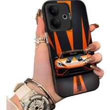 HONTINGA Vivo V60 Lite 5g ile Uyumlu Kılıfı Silikon Kenar Sert Arka Düşüme Önleyici Basitlik Anti Düşme Kamera Korumali Lamborghini Desen Telefon Kılıfı Kadın ve Erkek Için Uygundur K1-0613
