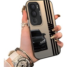 HONTINGA Vivo Y31 5g ile Uyumlu Kılıfı Silikon Kenar Sert Arka Düşüme Önleyici Basitlik Anti Düşme Kamera Korumali Bmw Desen Telefon Kılıfı Kadın ve Erkek Için Uygundur K1-0610
