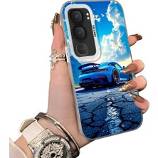 HONTINGA Vivo Y31 5g ile Uyumlu Kılıfı Silikon Kenar Sert Arka Düşüme Önleyici Basitlik Anti Düşme Kamera Korumali Klasik Araba Desen Telefon Kılıfı Kadın ve Erkek Için Uygundur K1-0615