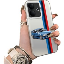 HONTINGA Vivo V60 Lite 5g ile Uyumlu Kılıfı Silikon Kenar Sert Arka Düşüme Önleyici Basitlik Anti Düşme Kamera Korumali Bmw Desen Telefon Kılıfı Kadın ve Erkek Için Uygundur K1-0590