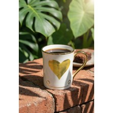 Acar Heart Porselen Kupa Sarı - 250 ml