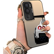 HONTINGA Vivo Y31 5g ile Uyumlu Kılıfı Silikon Kenar Sert Arka Düşüme Önleyici Basitlik Anti Düşme Kamera Korumali Spor Araba Desen Telefon Kılıfı Kadın ve Erkek Için Uygundur K1-0608