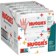 Huggies All Over Clean Bebek ve Çocuk Islak Mendili 10X56 Yaprak