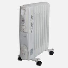 Voltomat 2000W Beyaz 9 Dilim Yağlı Radyatör Termostat Kontrollü ve Kontrol Lambalı