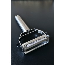 Elegancev Paslanmaz Çelik Çift Başlı  Meyve Soyucu-Sebze Oyucu-Turbo Soyucu- 15 cm