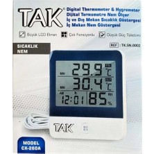 Tak CX-260A Dijital Termometre ve Nem Ölçer