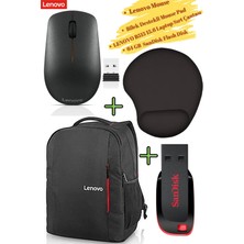 Lenovo Mouse 400, Bilek Destekli Mousepad, B515 Notebook Çantası, 64 GB Flash Bellek Flash Disk