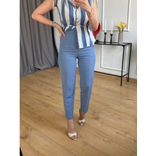 Size Özgü Indigo Önü Flotalı Pantolon