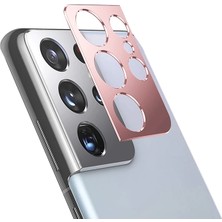 Onba Sm Galaxy S21 Ultra 3D Metal Kamera Koruyucu Metal LENS-(5775) - OB7270-9871