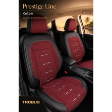 Trobus Hyundai I10 2007+ Uyumlu Prestige Line Keten Serisi Kırmızı Siyah Koltuk Kılıfı