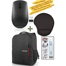 Lenovo Mouse 400, Mousepad, B515 Laptop Sırt Çantası, Elektronik Cihaz Temizleme Kiti