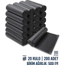 Nilplast Asm Çöp Poşeti 80*110 500 gr Siyah 10 *adetli*20 Rulo