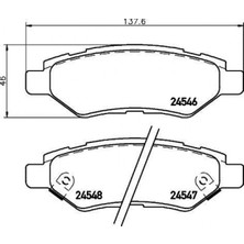 Valeo Depomix Arka Disk Fren Balatasi Cadillac Cts 2.8/3.0/3.6 01/08- Chevrolet Camaro 3.6 09/09 - 12/15