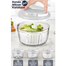 Wenken 3’ü 1 Arada Rondo Mikser & Salata Kurutucu – Ipli Doğrayıcı, Karıştırıcı ve Kurutucu Seti