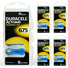 Duracell Activair 675 Numara İşitme Cihazı Pili 30'lu 1,45 V Düğme Pil Tipi Yüksek Performans