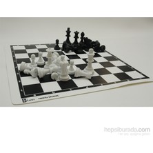 Prestij Eğitim 62mm Küçük Boy Satranç Takımı Özel Ağırlıklı Taşlar ve 32x32 cm Zemin