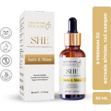 RENOVAFOOD She Aura & Shine İçsel Bakım ve Işıltı İçin 9 Değerli Yağ Karışımı & Soğuk Sıkım Üzüm, Nar 50 mL