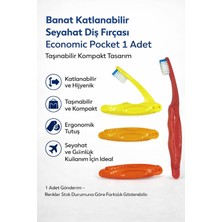 Erdo Ticaret Banat Katlanabilir Seyahat Diş Fırçası Economic Pocket 1 Adet Taşınabilir Kompakt Tasarım