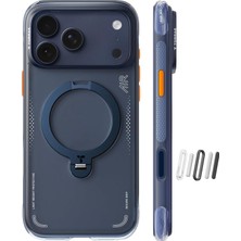 Torras Apple iPhone 17 Pro O Stand Spin Air Serisi Magsafe Kılıf - Lacivert