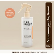 Pure Project Durulanmayan Saç Kremi 120 ml | Dolaşma, Elektriklenme & Kırık Karşıtı Bakım