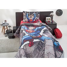 Özdilek Lisanslı Kapitoneli Dört Mevsim Nevresim Takımı Superman Stone Tek Kişilik