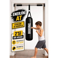 Spor Byfit 53 cm x 20 cm Çocuk Boks Kum Torbası + Barfiks Asma Demiri