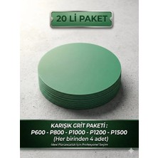 Kent Zımpara 125 mm Cırt  Zımpara  20 Li Paket (600-800-1000-1200-1500 Kum)