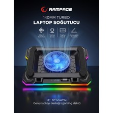 Rampage Cyclone S49 Rgb Fanlı 14"-19'' LED Ekranlı Notebook Soğutucu