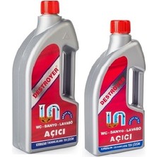 Destroyer Çok Amaçlı Lavabo - Wc Açıcı 2000ml (2x1000ml) Sıvı Ürün Tıkanıklık Giderici
