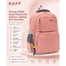 Young 51583 Pink Pembe Unisex Çok Cepli Anahtarlık Aksesuarlı Suya Dayanıklı Kapaklı Sırt Çantası