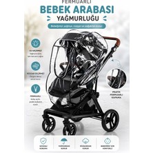 Mor Bebe  Fermuarlı Ultra Lüks Bebek Arabası Yağmurluğu (Bütün Bebek Arabalarına Uyumludur) Siyah Mrbbyğmrlk