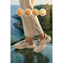 Walkway Bej Fileli Hafif Esnek Hafızalı Taban Unisex Spor Ayakkabı Flexnova G
