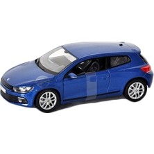 Welly Volkswagen Scirocco 1/24 Ölçekli Mavi Diecast Model Araba Koleksiyonluk Tasarım