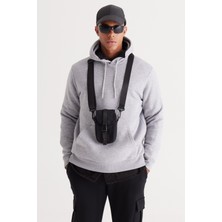 Altınyıldız Classics Erkek Gri Melanj Standart Fit Içi Polarlı 3 Iplik Kapüşonlu Kanguru Cepli Pamuklu Sweatshirt