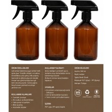 Evroya Home 3 Adet Amber Fısfıslı Boş Şişe
