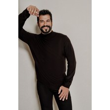 Altınyıldız Classics Erkek Siyah Tüylenme Yapmayan Anti-pilling Standart Fit Yarım Balıkçı Yaka Triko Kazak
