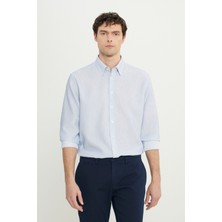 Altınyıldız Classics Comfort Fit İtalyan Yaka Mavi Erkek Gömlek ACE020252064_MAV