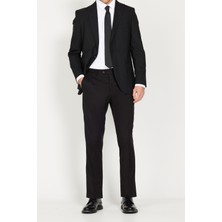 Altınyıldız Classics Erkek Siyah Ekstra Slim Fit Dar Kesim Siyah Spor Takım Elbise