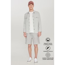 Altınyıldız Classics Erkek Siyah Pamuklu Standart Fit Normal Kesim Beli Bağlamalı Yan Cepli Örme Şort