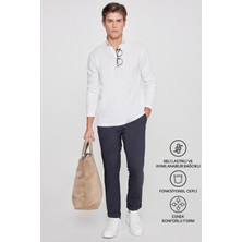 Altınyıldız Classics Erkek Antrasit Diz İzi Yapmayan Beli Bağlamalı Yan Cepli Jogger Pantolon Slim Fit Rahat Kesim