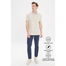 Altınyıldız Classics Erkek Safari %100 Pamuk Kıvrılmaz Pike Polo Yaka Slim Fit Dar Kesim Tişört