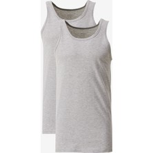 Altınyıldız Classics Erkek Gri Melanj Premium Pamuklu Terletmeyen 2'li Atlet Paketi Standart Fit Normal Kesim