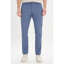 Altınyıldız Classics Erkek Petrol Slim Fit Dar Kesim 5 Cep Armürlü Esnek Pantolon