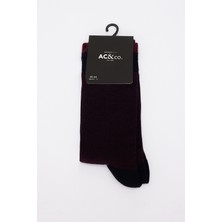 Altınyıldız Classics Erkek Lacivert-Bordo Desenli Tekli Çorap