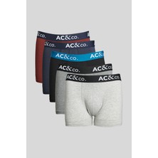 Altınyıldız Classics Erkek Premium Pamuklu Çok Renkli 5'li Esnek Boxer Paketi (Damat Bohçası) Çeyiz Seti